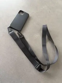 iPhoneケースとショルダーストラップセット　iPhone12Pro 黒