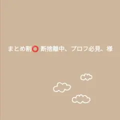 まとめ割⭕️ 断捨離中、プロフ必見、様