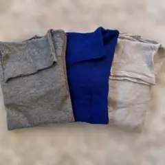 長袖トップス3点セット（ネイビー・グレー・ライトグレー）