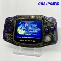 ゲームボーイアドバンス 本体 IPS液晶 クリスタルブラック×ミッドナイトブルー
