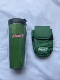 Coleman コールマン タンブラー、 アウトドアグリーンポーチのセット値下げのサムネイル