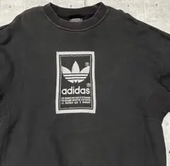 希少 80s 90s adidas スクエアロゴ スウェット Lサイズ