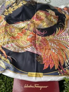 極美品】サルヴァトーレ・フェラガモ レオパード・ジャングル シルク 