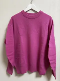 美品 HAMILTON LAMBSWOOL ピンク 長袖セーター