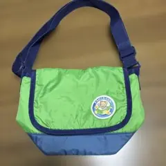 緑と青のショルダーバッグ