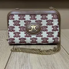 セリーヌ　セリーヌ　チェーンクラッチ　エンブロイダリートリオンフ