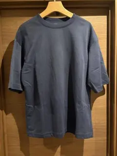 UNIQLO エアリズムコットン クルーネックT ネイビー L