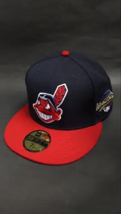 NewEraインディアンス ワフー酋長1997WSキャップネイビーレッド1/2