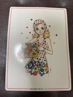 昭和レトロ 下敷き 花と少女 希少 レトロポップ レア - メルカリ