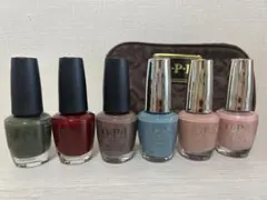 【お値下げ】O.P.I. ネイルカラー 6本セット ポーチ付き