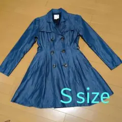 earth music&ecology デニムブルー トレンチコート S