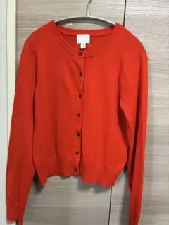 H&M ファインニットカーディガン オレンジ　S