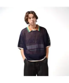 【STUDIO SEVEN】 Mesh Knit Tee ネイビーのサムネイル