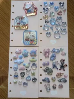 ボンボンドロップシールなど【キャラクター立体シール おすそ分けセット】