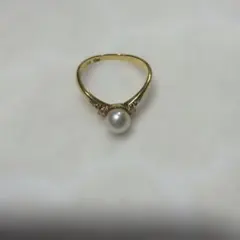 K18 パールゴールド リング9号サイズ