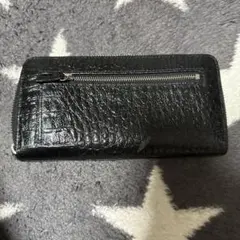 黒 クロコダイル 風長財布
