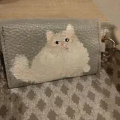 キーケース 猫 ハンドメイドペイント