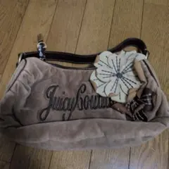 Juicy Couture ブラウンバッグ 花モチーフ