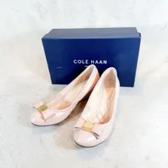 【美品】COLE HAAN コールハーン ウェッジパンプス 7.5 ピンク 箱付