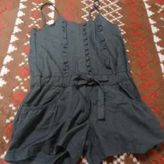 ダークグレー フリルデザイン オールインワン