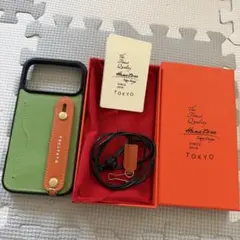 HANATORA iPhone 17ProMax ケースレザー 背面ベルト