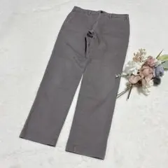 【ユニクロ】UNIQLO メンズ スリムフィットチノ パンツ グレー M ●
