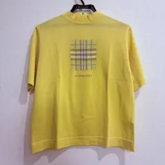 L新品タグ付 バーバリーゴルフ 半袖サマーニット ノバチェック 刺繍 三陽商会のサムネイル