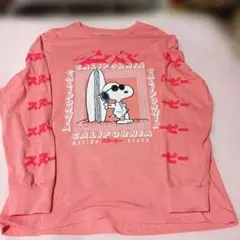 再値下げ‼️PEANUTS スヌーピー 長袖カットソー L ピンクのサムネイル