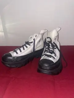 コンバース 厚底　ハイカットスニーカー ホワイト/ブラック