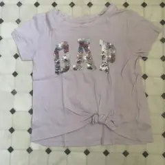 GAP キッズ Tシャツ XS 薄紫 スパンコール
