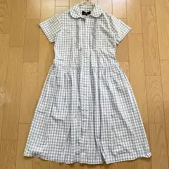 Mademoiselle NON NON ギンガムチェックワンピース 半袖 M - メルカリ
