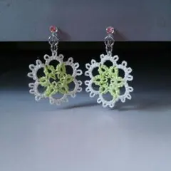 タティング レースのノンホールピアス