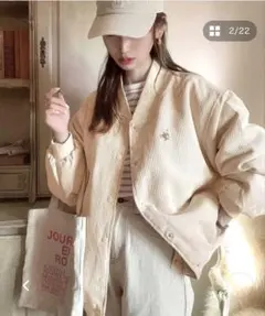 新品タグ付き　CLASSICAL ELF コーデュロイ中綿ブルゾン　ベージュ