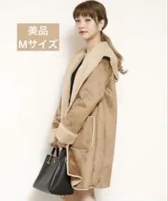 【美品】RAY CASSIN フード付きロング ムートンコート Mサイズ