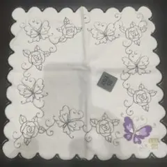 ANNA SUI アナスイ 大判タオルハンカチ 刺繍ハンカチ 新品未使用タグ付