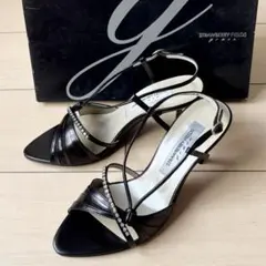 新品　ストロベリーフィールズ　ビジュー付きストラップサンダル　ピンヒール　結婚式