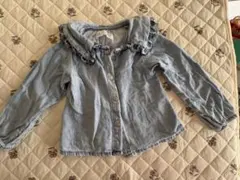 ZARA フリル付き襟 シャツ　12〜18ヶ月　86㎝