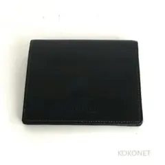 UPrenoma ユーピーレノマ 二つ折り財布 黒 ブラックレザー 型押しのサムネイル