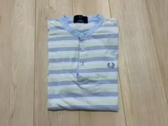 Fred Perry ストライプ ヘンリーネックTシャツ