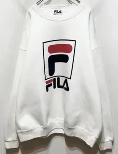 古着　90s USA製　FILA ビッグサイズ　ロゴプリントスウェット