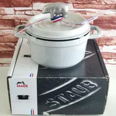 【未使用品/値下中】ストウブ　ココットラウンド16 カンパーニュ アニマルノブ付のサムネイル