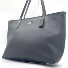 【極美品】コーチ　トートバッグ　ゴールド金具　レザー　ブラック　A4可能