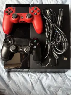 PS4本体 赤黒コントローラー 6本ゲーム付き