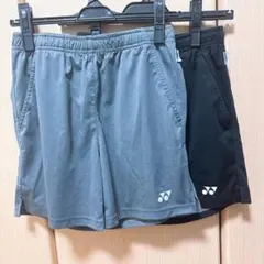 YONEX バドミントン ショートパンツ 2枚セット　Mサイズ　グレー/ブラック