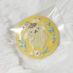 ポムポムプリン 刺繍缶バッチ