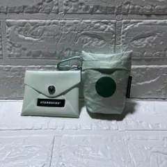 STARBUCKS 2段エコバッグ　シリコンポーチ、カラビナ付き
