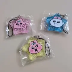 新品未開封　おぱんちゅうさぎ　ジュエルアクリルストラップ　ガチャ　３種セット