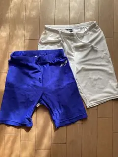 サッカー　インナータイツ【青M】SSK・【白160】イグニオ　各1枚