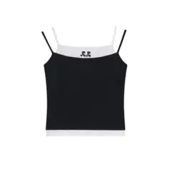 Rest&recreation 黒と白のスリップスタイルタンクトップ