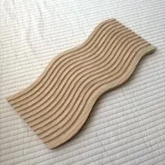 【美品】波状　木　ウェーブ　ウッドプレート